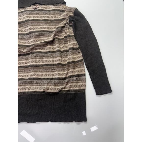 NWT Marella Sport Striped Cardigan Knitted Sweater Open Front Brown Womens Sz L - Picture 13 of 14